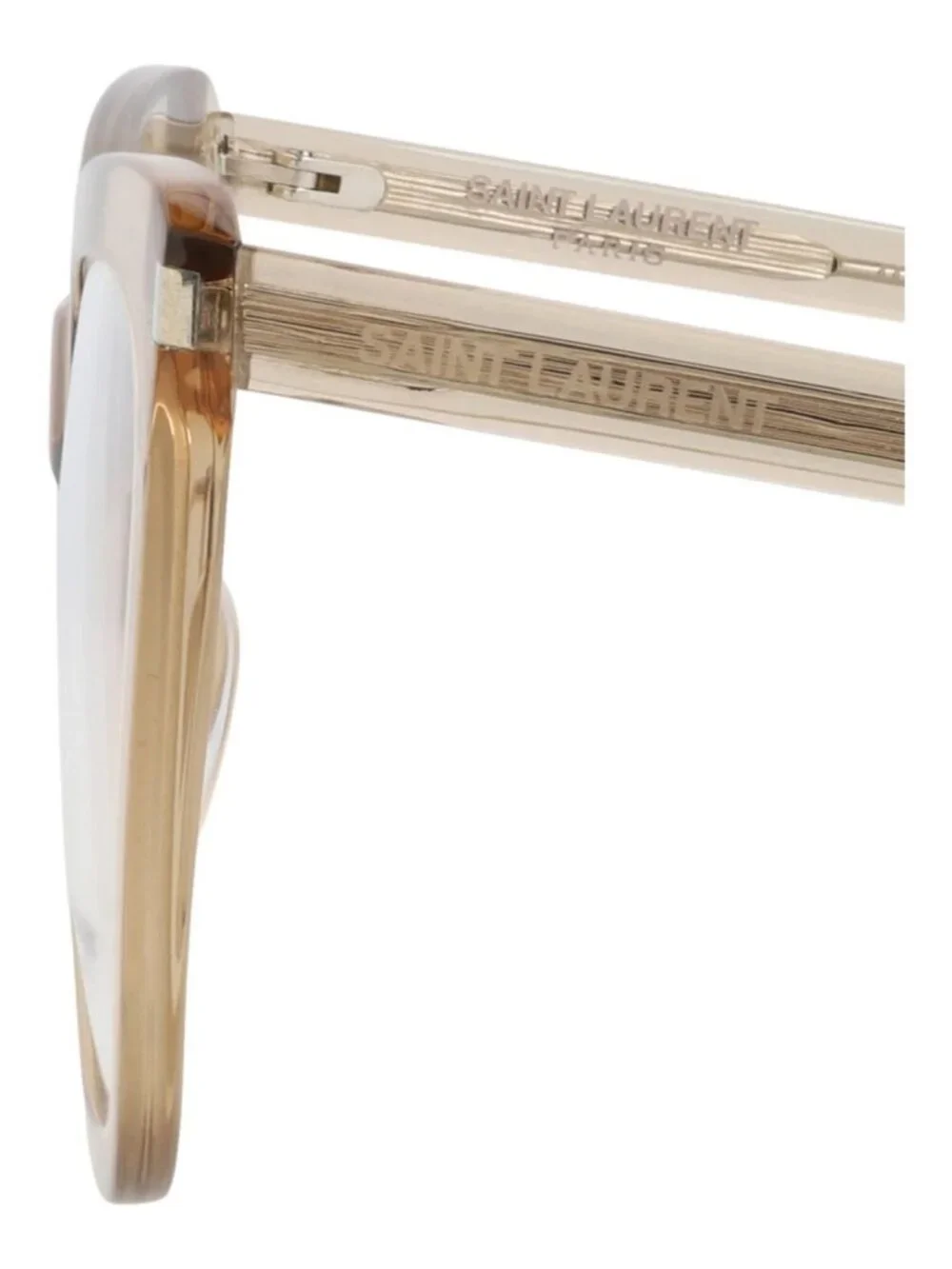 New Saint Laurent Women's Eyeglasses Cat Eye Acetate Frame Brown Brown